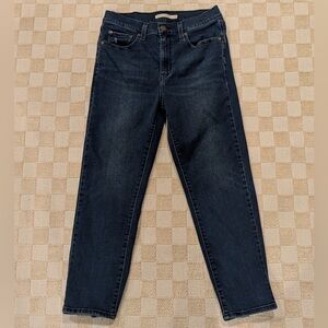 Levi’s 724 High Rise Straight Crop Dark Blue Women's Jeans